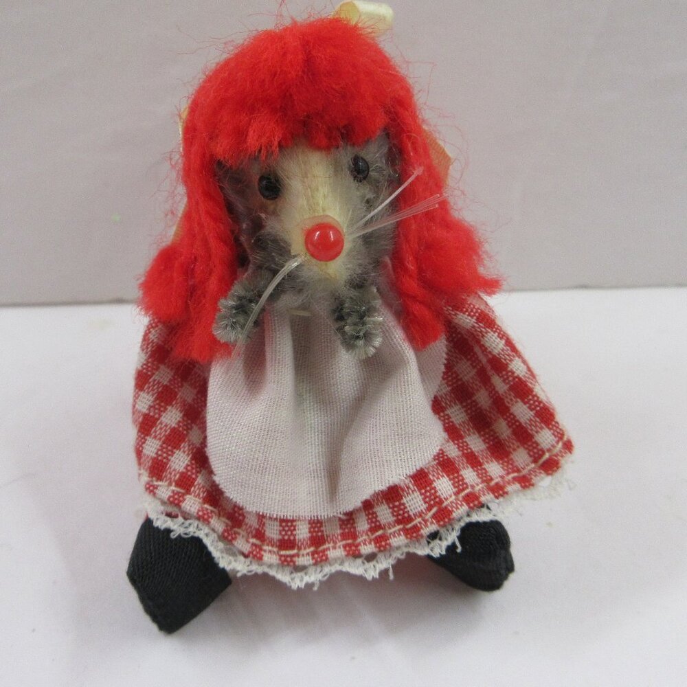 Original Fur Toys Mouse West Germany 2" Raggedy Ann Vintage Real Fur